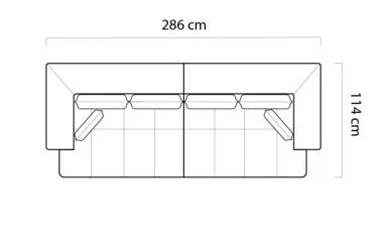 ALBIO BIG SOFA Z ELEKTRYCZNIE WYSUWANYM SIEDZISKIEM