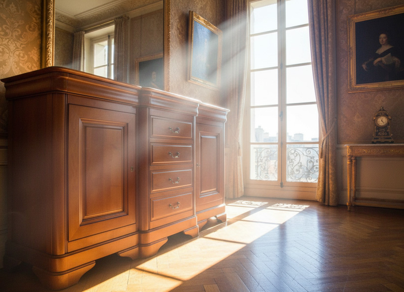 Komoda LUDWIK FILIP  2D 7sz  z wypustem Komoda LUDWIK FILIP 2D 7sz od Decorator to mebel o wyjątkowej architekturze, charakteryzujący się eleganckim wysunięciem środkowej części (wypustem). Wykonana według historycznego, ponad 100-letniego wzoru z paryskiej pracowni, stanowi potężny i dostojny element aranżacji. Dzięki unikalnej głębokości i wysokości, komoda ta oferuje nie tylko niespotykaną pojemność, ale i wyrazisty, trójwymiarowy design.