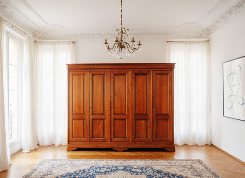 Wielodrzwiowe szafy z kolekcji LUDWIK FILIP od Decorator