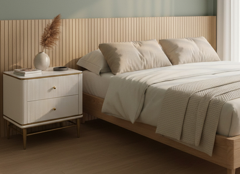 Niska komoda Violino Gold White od Decorator